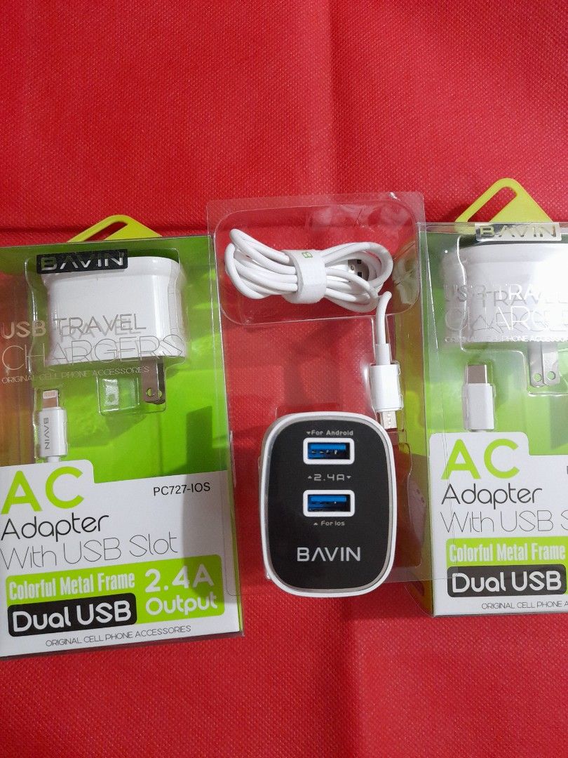 BAVIN AC ADAPTOR CHARGER TYPE C (Category: Chargers & Cables) located in Quezon City. Submitted by hajjasittienor (Listing ID 1337960493, Image 1). Description: .