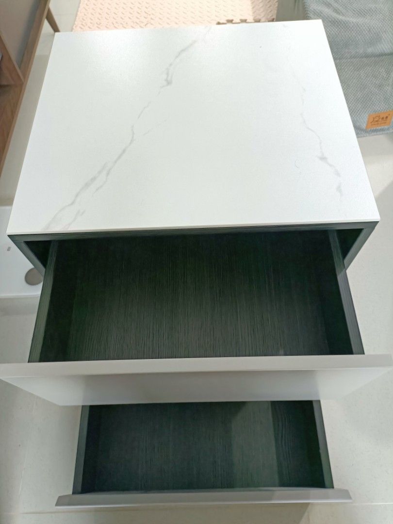 Bedside Table (Category: Tables & Sets) located in Singapore. Submitted by whendinomeetsgoldie (Listing ID 1338035605, Image 3). Description: Very solid wood. Length 50 cm, height 51 cm, depth 45 cm..