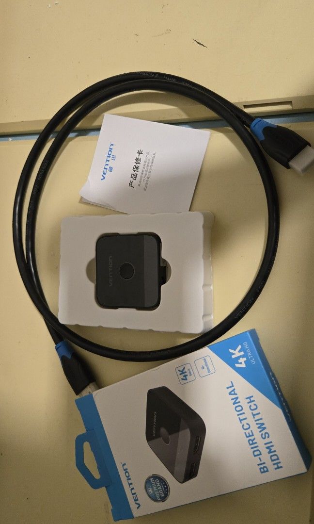 Bi-directional HDMI switch and cable 4k ultra HD (Category: Cables & Adaptors) located in Pasig City. Submitted by noah114 (Listing ID 1338107362, Image 1). Description: RFS: Don't need it anymore lightly used bought at P1000 selling for P400 loc Mandaluyong courier fee c/o buyer.