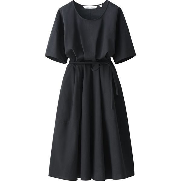 Black Uniqlo x Lemaire Seersucker Dress