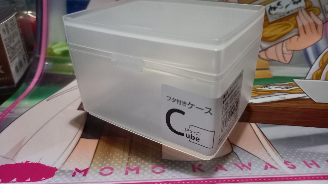 Cube Translucent Storage Box for Storing Trading Cards and Photocards (Category: Storage Boxes & Baskets) located in Iloilo. Submitted by jrmagallanes78 (Listing ID 1338094962, Image 2). Description: Cube Translucent Storage Box for Storing Trading Cards and Photocards Inner Dimensions: 94mm x 73mm x 57.5mm Outer Dimensions: 100mm x 82mm x 67.5mm Material: Plastic Can store approx. 130 unsleeved and 80 sleeved small and standard sized cards (with