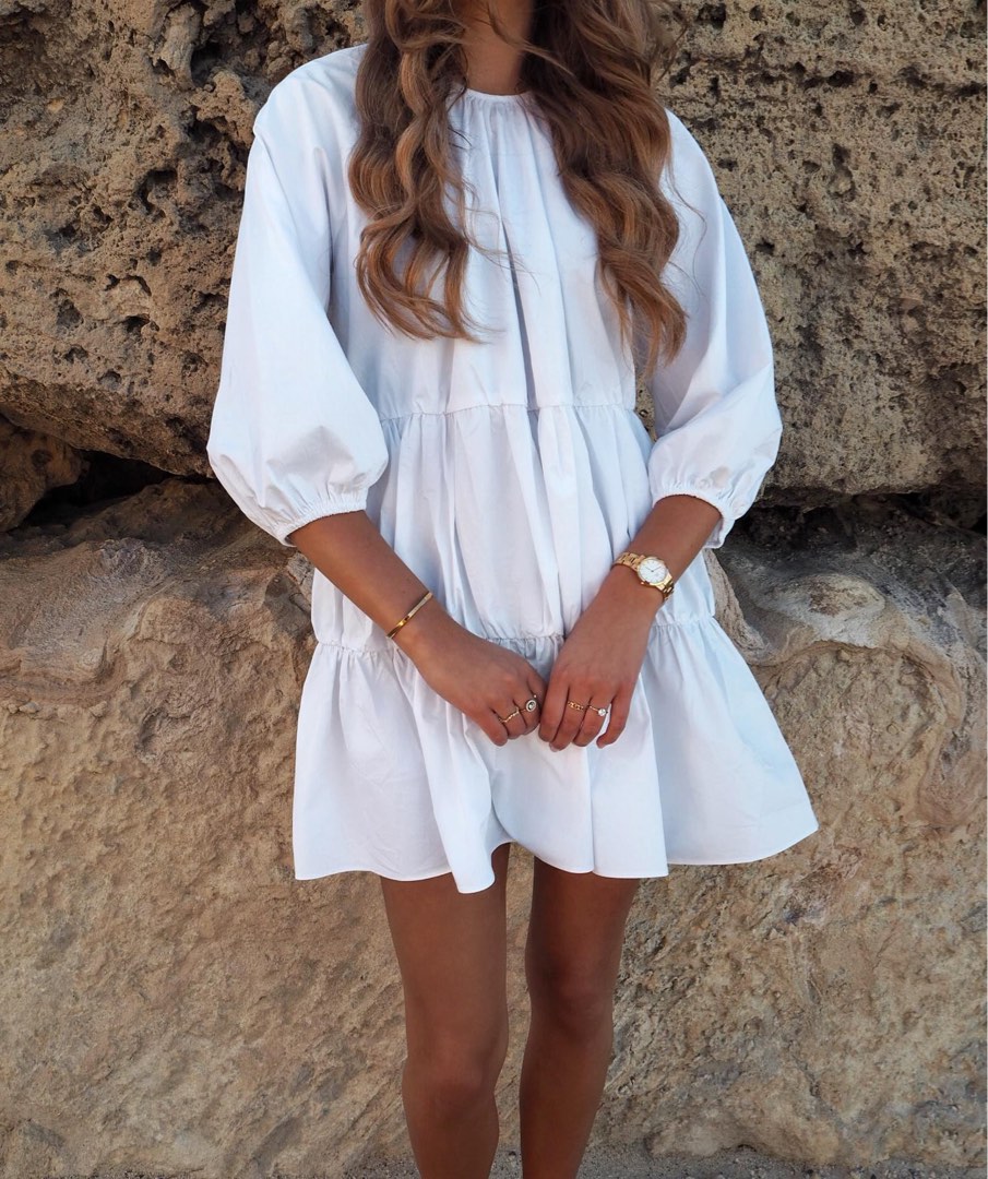 Milly Draped Poplin Sleeveless Mini Dress (More Colors)