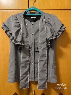 evelyn 黑白格仔上衣 checked top 日牌64207891188866110