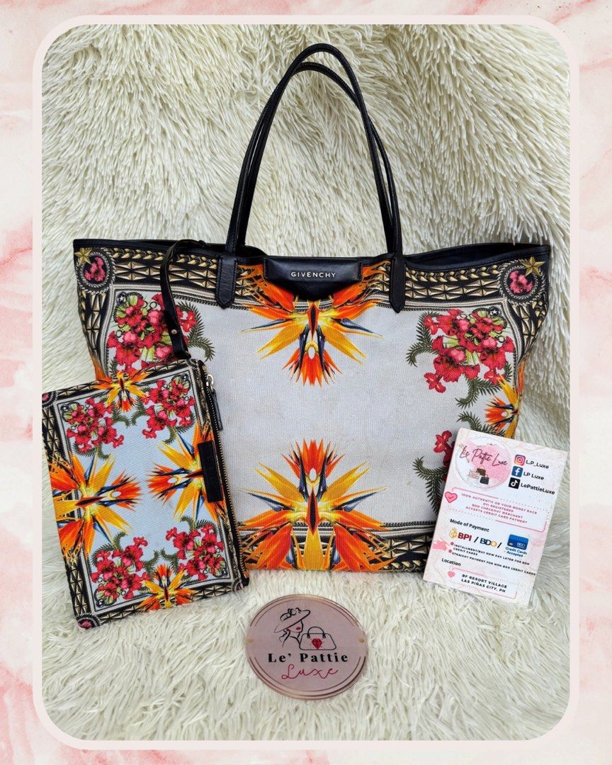 Givenchy Antigona Tote w/ Pouch (Category: Luxury Bags & Wallets) located in Las Pinas. Submitted by Le.Pattie.Luxe (Listing ID 1338034463, Image 1). Description: 💯% Authentic 𝐆𝐢𝐯𝐞𝐧𝐜𝐡𝐲 𝐀𝐧𝐭𝐢𝐠𝐨𝐧𝐚 𝐓𝐨𝐭𝐞 𝐁𝐚𝐠 🖤𝐏𝐡𝐩 𝟏𝟖𝐤🖤 ▪️8/10 condition minor signs of used on the handles rubber glazing and barely noticeable dirt otherwise still in good condition ▪️Inclusions: provided dustbag & pouch ▪️Approx. Dimensions: 15.5 x 13 x 6in 