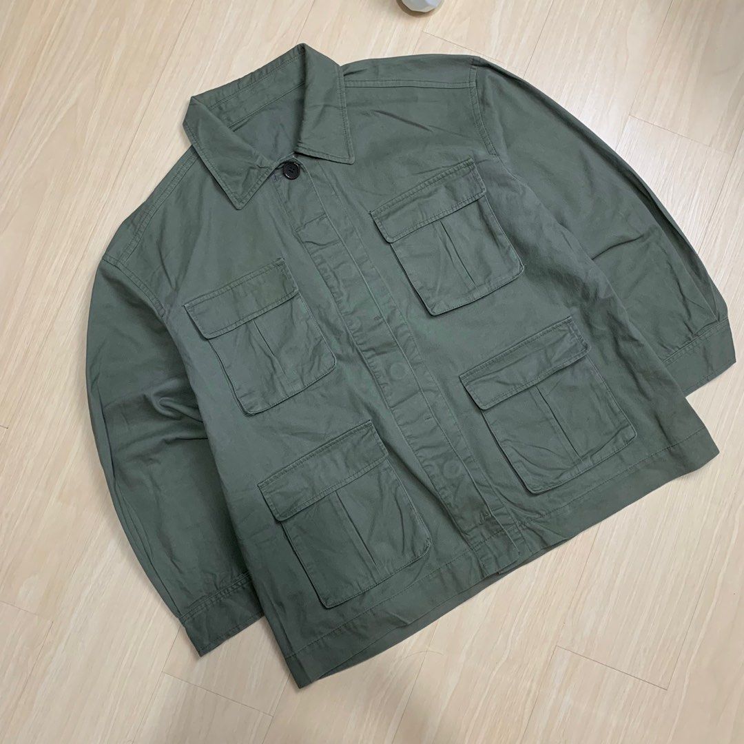 GLOBAL UNIQLO JUNGLE JACKET Fesyen Pria Pakaian Baju Luaran di Carousell