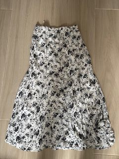 GU白色黑花長裙64244116224259110