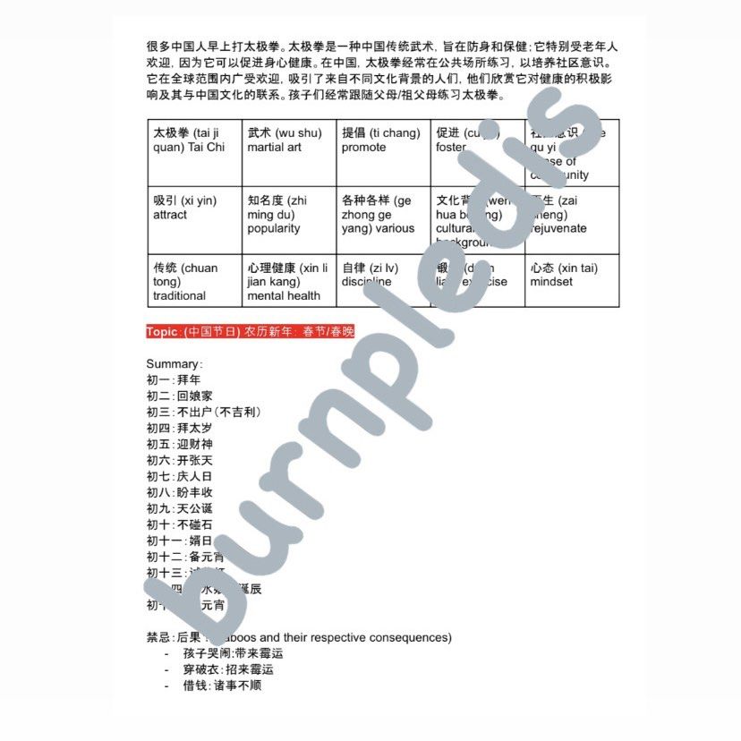 IB CHINESE B SL NOTES, Hobbies & Toys, Books & Magazines, Textbooks on ...