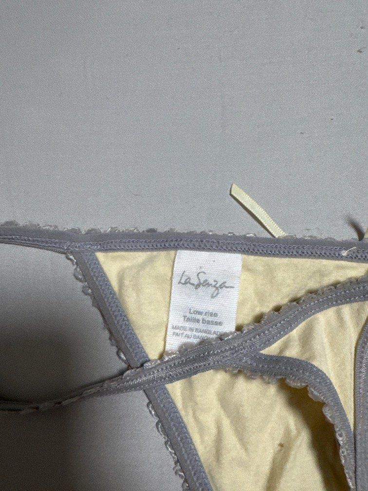 La senza yellow gray low rise thong (Category: Undergarments & Loungewear) located in Makati City. Submitted by fleuraline (Listing ID 1338107089, Image 3). Description: Medium From my personal collection RFS: Too many Lingerie Brand new No tags .