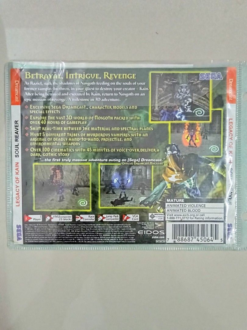 Sega Dreamcast – Legacy Of Kain: Soul Reaver – Boîtier Abîmé, Jeu OK