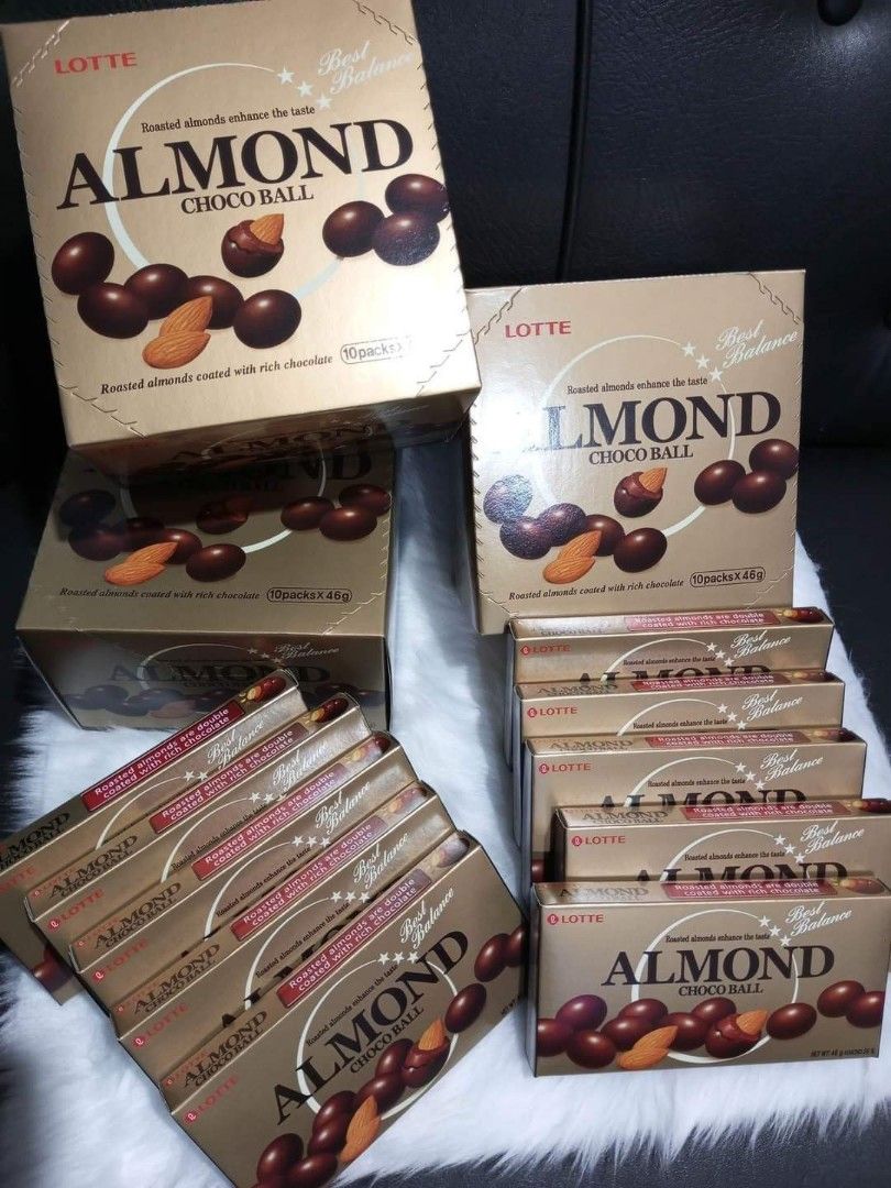 Lotte almond chocolate (Category: Packaged & Instant Food) located in Quezon City. Submitted by thrift.and.find (Listing ID 1338043617, Image 1). Description: 10small box/box end of 2025exp.