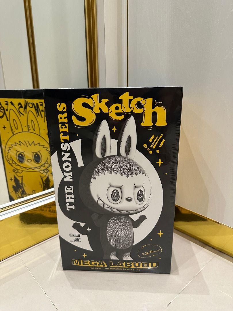 Mega Labubu Sketch 400% - Original Popmart Indonesia, Toys ...