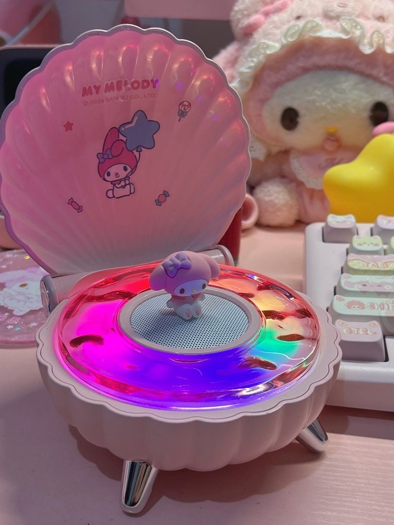 Preorder My melody bluetooth shell speaker (Category: Soundbars, Speakers & Amplifiers) located in Paranaque City. Submitted by mymelotea (Listing ID 1338103000, Image 3). Description: My melody Bluetooth shell speaker Preorder - P950 With complete box and accessories (cable, melody figure, extra stickers) 📌 Rizal Gcash / Lalamove.