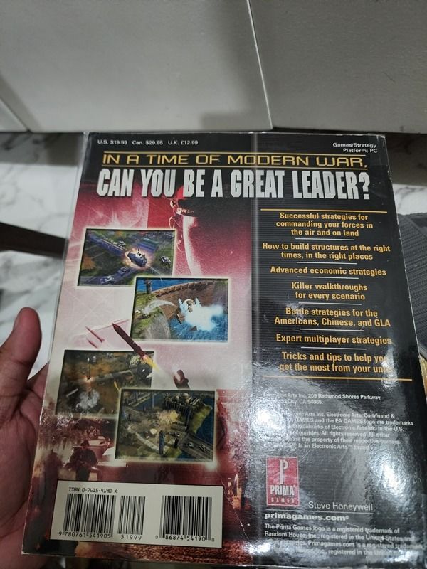 P500 - Command and Conquer Generals PC Game Guide book (Category: Others) located in Pasig City. Submitted by harvestmoontoys (Listing ID 1338037600, Image 2). Description: P500 - Command and Conquer Generals PC Game Guide book - complete pages around 220 pages - has guide to campaigns GCash/BPI transfer Pwede meet-up or pickup sa harap ng Condo Gogo Express/Grab Expresss/Lalamove shipping by buyer Kenny Rogers Roasters (Shaw Boulevard) https://m
