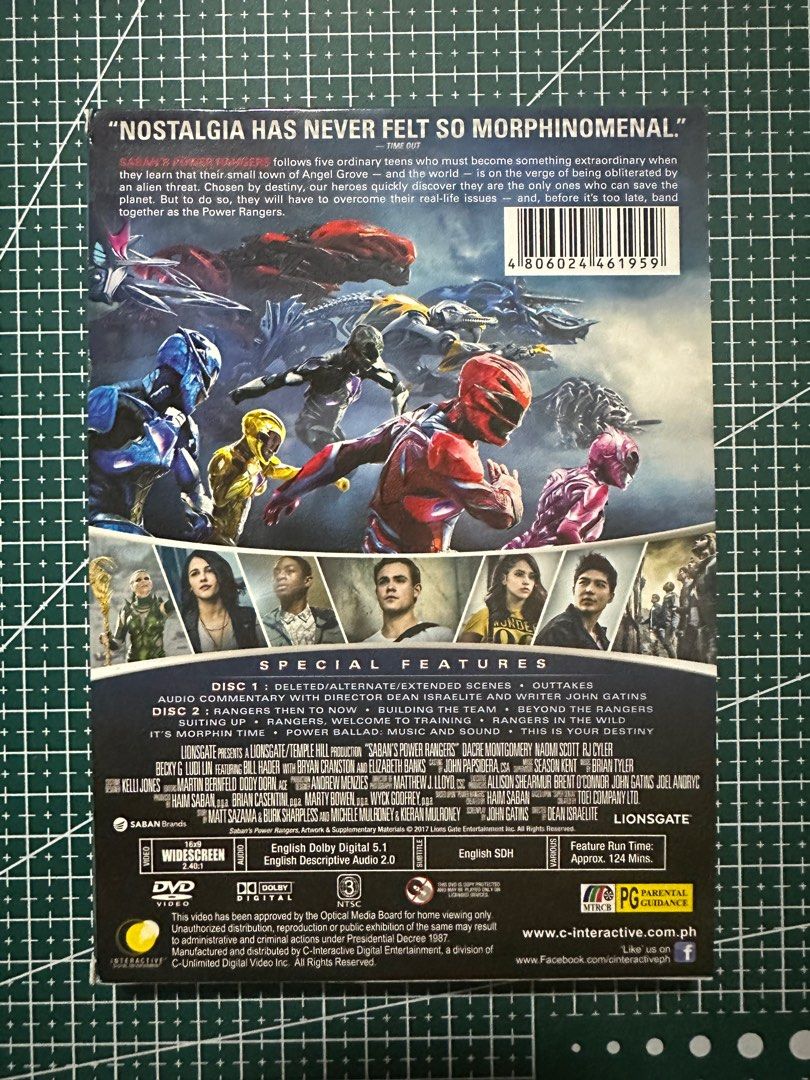 Power Rangers 2-disc special edition DVD (Category: CDs & DVDs) located in San Pedro. Submitted by tsubasachun (Listing ID 1338057282, Image 2). Description: Power Rangers 2-disc special edition DVD Selling for 800 pesos. Original. No scratches. Case in very good condition. Untested. No DVD player. Payment via bank deposit. Shipping via lalamove or lbc. .