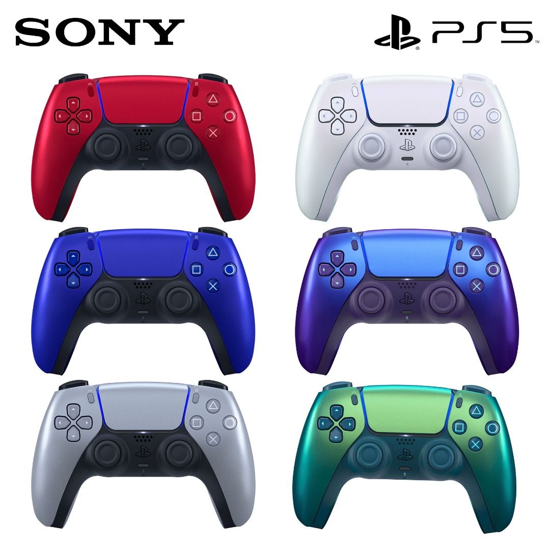 PS5 DUALSENSE Chroma Pearl, Indigo, Teal, Volcanic Red, Cobalt Blue ...
