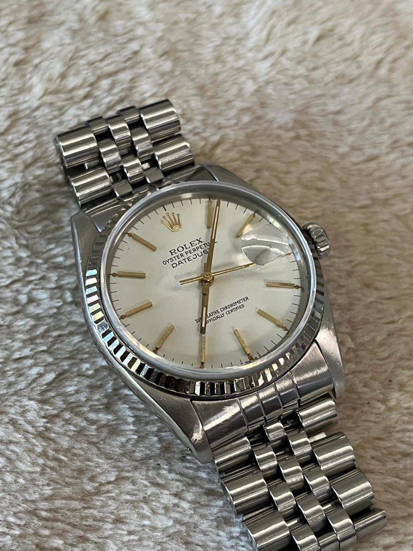 rolex (Category: Luxury Watches) located in Cabanatuan. Submitted by albertgonzales27 (Listing ID 1338044434, Image 3). Description: 16014 rolex datejust 1984 birthyear upgraded to sapphire crystal 36mm caliber 3035 newly serviced 18k fluted bezel 275k fixed unit only .