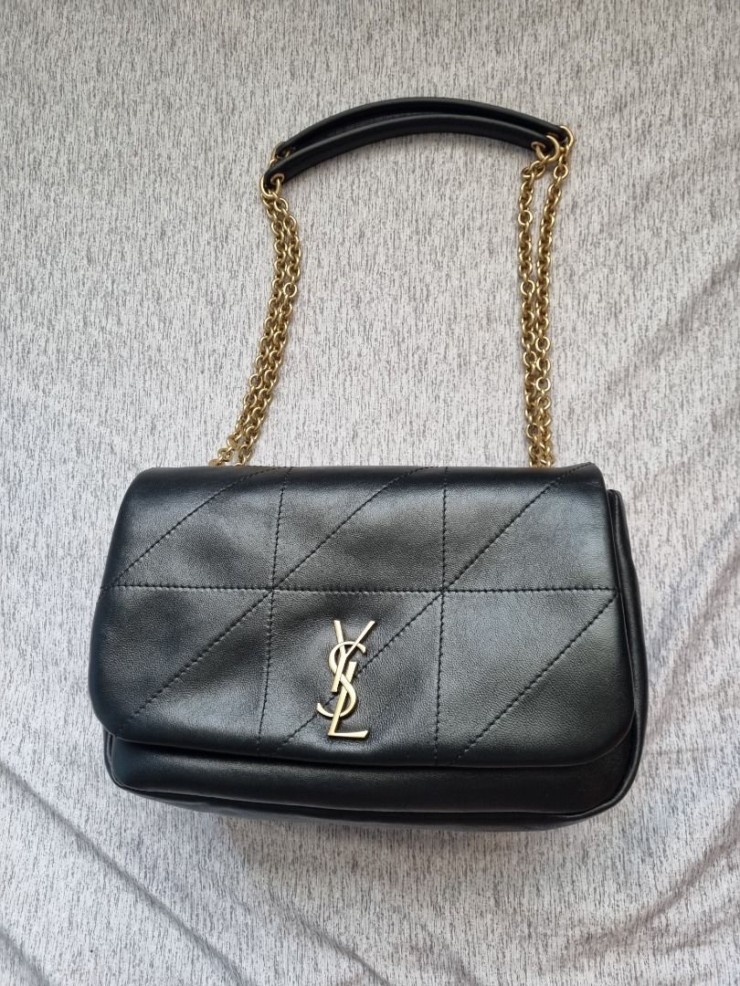 Saint Laurent JAMIE 4.3 small (Category: Luxury Bags & Wallets) located in Bayombong. Submitted by _treasuretrove (Listing ID 1337947188, Image 2). Description: Soft nappa bag Light and compact Adjustable sliding strap Bronze toned hardware Flap closure Very chick and pretty! .