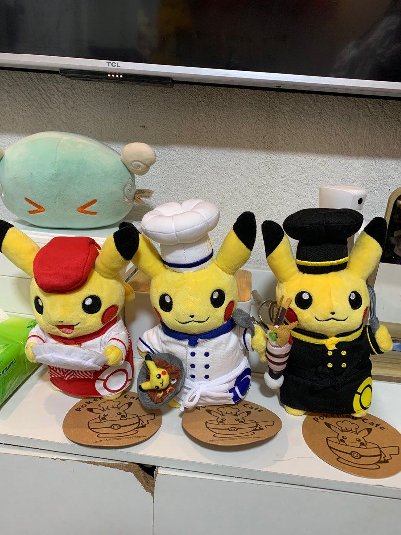 [Set/Individual] Pikachu Pokemon Cafe Chef PKC, Hobbies & Toys, Toys ...