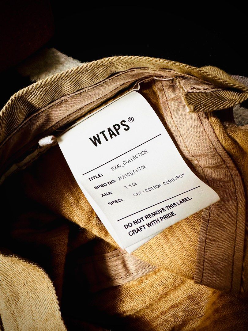 Wtaps (Category: Caps & Hats) located in Singapore. Submitted by selethavsvm (Listing ID 1337982601, Image 4). Description: Wtaps EX_43 T-5 04 (Corduroy) 2021 Size : 00 (Fits All) Color : Beige 💯Authentic Price is fixed. Non Negotiable. COD. Deal at my convenience. What you see is what you will get from pictures taken above. Have Sent for Dry Cleaning Service. Without Sweat Odour/ Stained. .