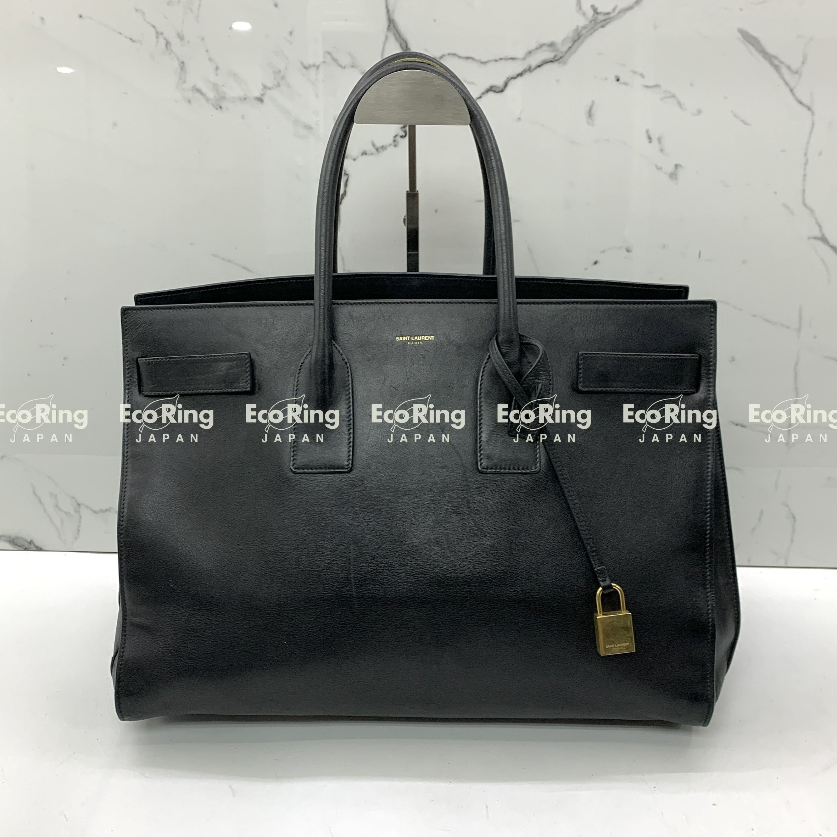 YSL 319910 BLACK SAC DE JOUR LARGE TOTE BAG 247060128 AL
