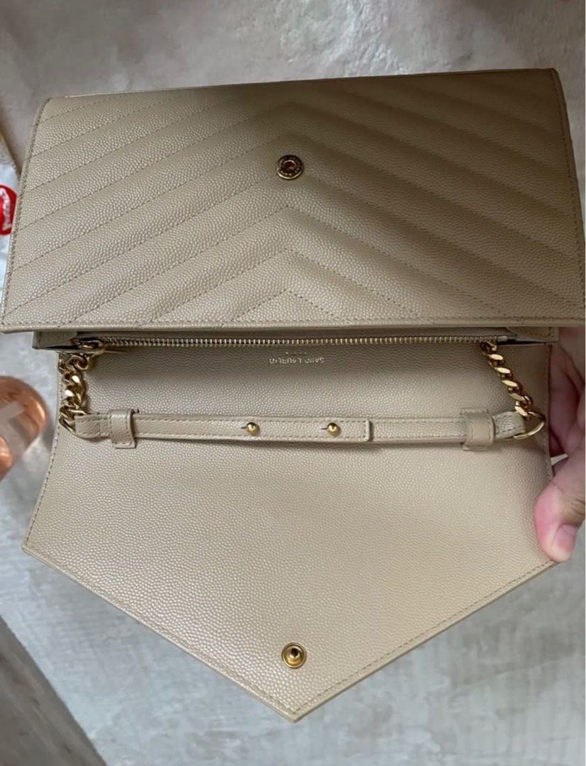 Ysl wallet on chain powder on sale