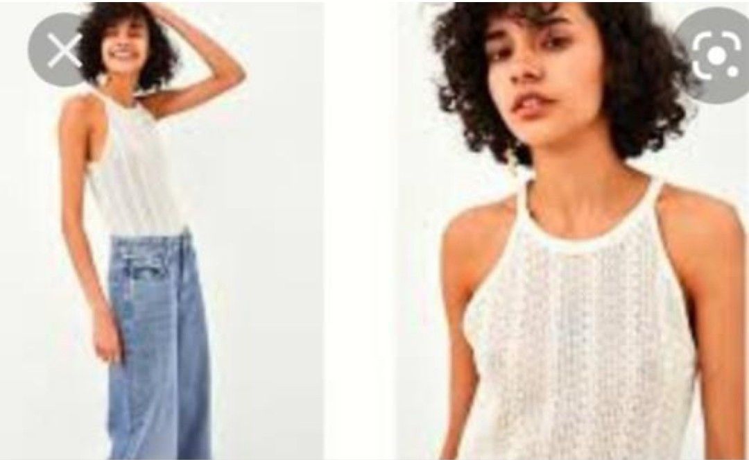 Zara Women Halter Top (Category: Others Tops) located in Alaminos. Submitted by aj_collection28 (Listing ID 1337991006, Image 1). Description: Color: Cream Size: Medium Dimes: 14.5W x 23L Excellent Condition No issue Loc. Pangasinan DM now..