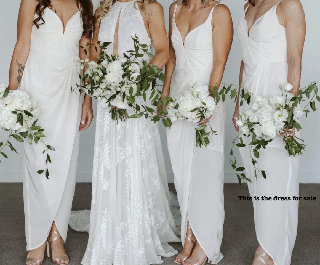 Zimmermann Sueded Silk Plunge Long Dress in Pearl Cocktail Bridesmaid Size 2 12AU 6 8US 40EU Women s Fashion Clothes on Carousell