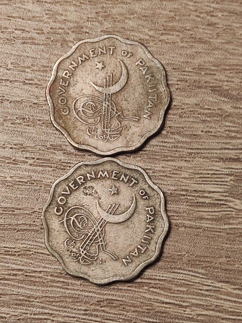 巴基斯坦1962年十派薩硬幣2枚, 興趣及遊戲, 收藏品及紀念品, 錢幣- Carousell
