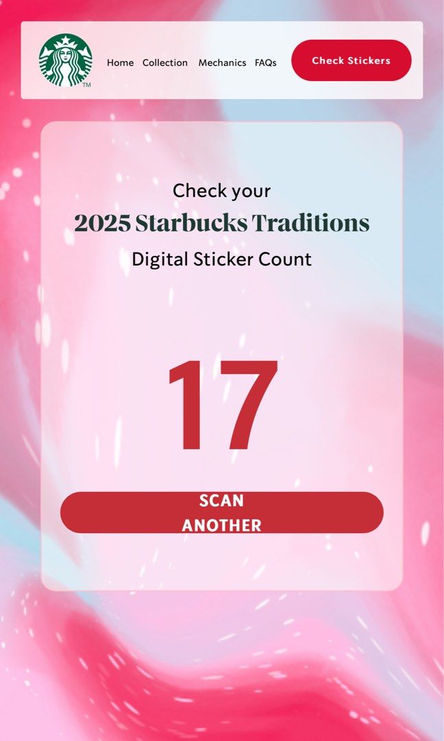 2025 Starbucks Traditions Collection complete 17 stickers (for