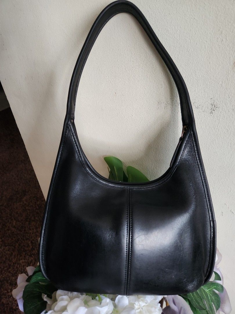 💯 Auth Vintage Coach Ergo 9033 Pocket Zip in Black Shoulder Bag