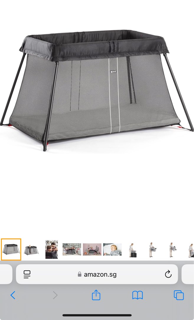 Babybjörn Travel Crib Light, Black, Babies Kids, Baby Nursery