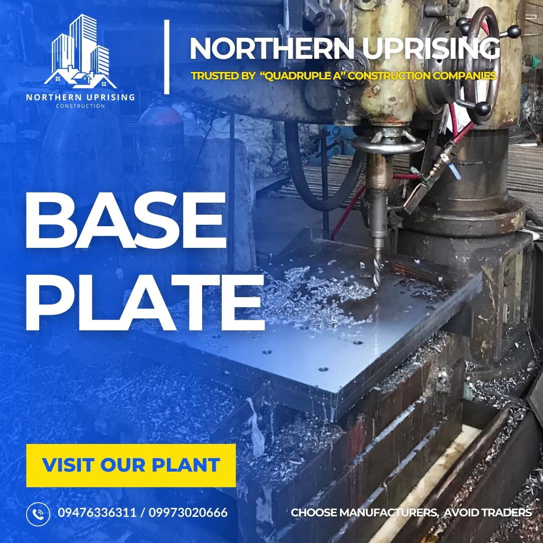 Base Plate | Stifferner Plate | HDG Plate with holes | Metal Plate ...