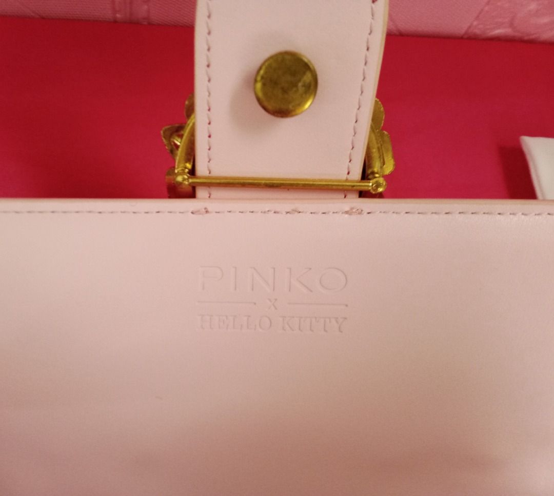 BRAND NEW Pinko x Hello Kitty bag (Category: Luxury Bags & Wallets) located in Quezon City. Submitted by janelyn888 (Listing ID 1338118701, Image 3). Description: Brand New Pinko x Hello Kitty bag pink color still with original cover and dustbag. Pls. pm/dm for ACTUAL price and other inquiries. .