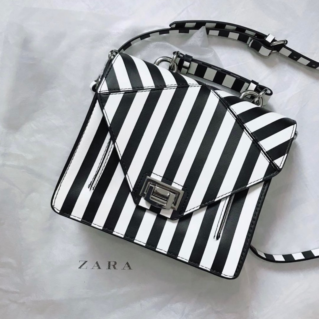 Zara striped crossbody bag hot sale