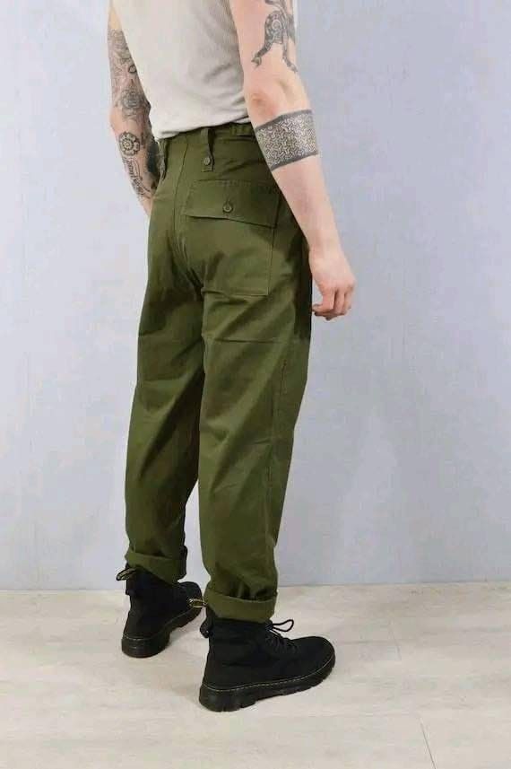 BRITISH MILITARY VINTAGE TROUSER PANTS OLIVE GREEN Men s Fashion Bottoms Trousers on Carousell