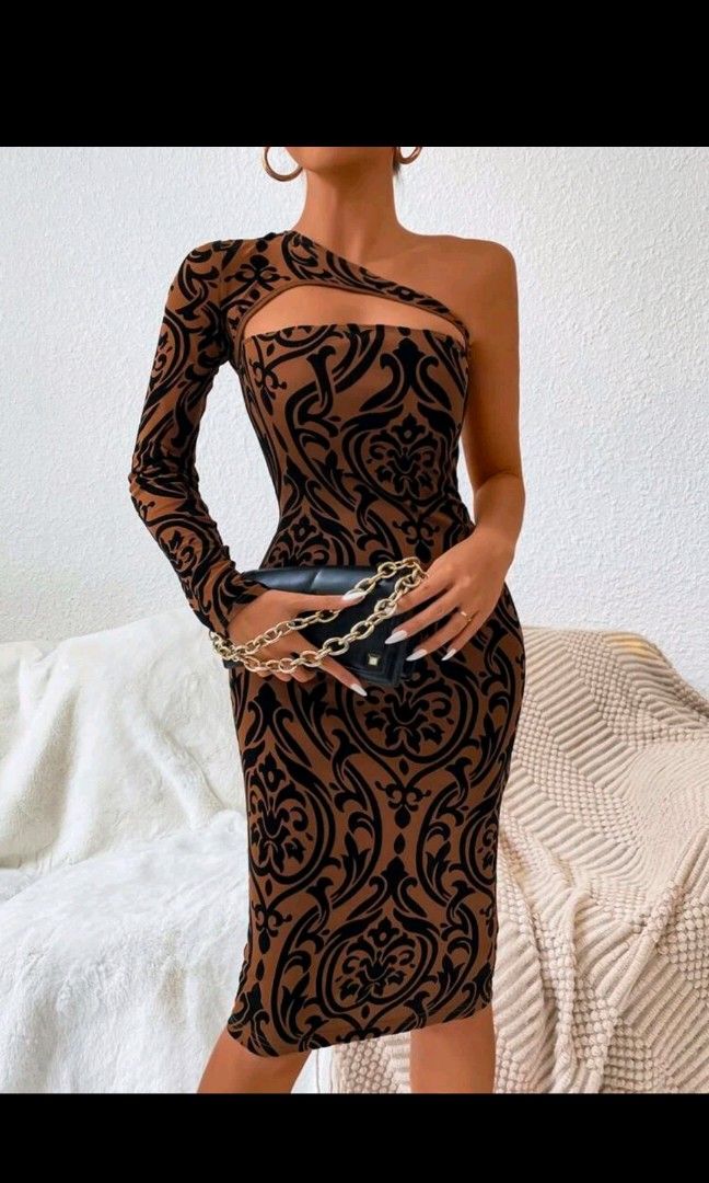 Brown Dress - one sleeve (Category: Dresses) located in Rizal. Submitted by _cess_ (Listing ID 1338139632, Image 2). Description: used once, xs-s.