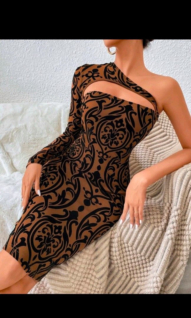 Brown Dress - one sleeve (Category: Dresses) located in Rizal. Submitted by _cess_ (Listing ID 1338139632, Image 1). Description: used once, xs-s.