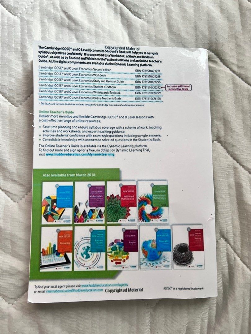 Cambridge IGCSE and O Level Economics second edition copy book, Hobbies ...