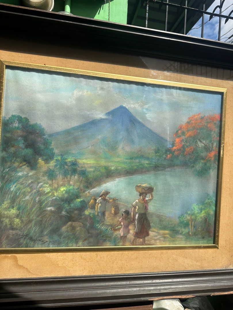 Cesar Amorsolo painting (Category: Art & Prints) located in Quezon City. Submitted by anjherga27 (Listing ID 1338174146, Image 2). Description: .