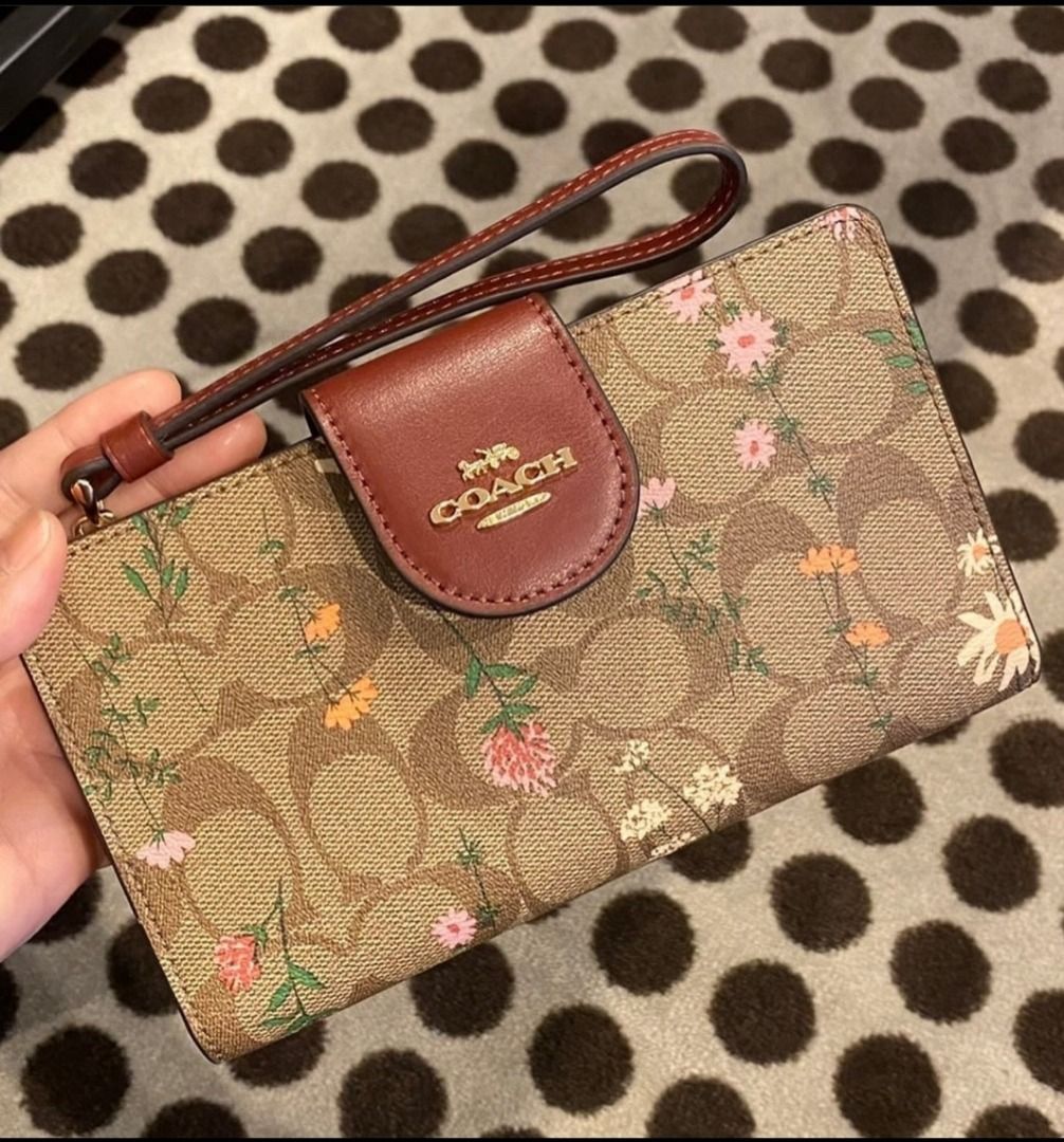 Coach rose bouquet wallet online