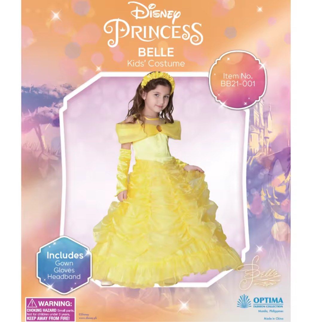 Disney Princess Belle Costume (Category: Babies & Kids Fashion) located in Quezon City. Submitted by cruzstephieee (Listing ID 1338162145, Image 2). Description: Disney Princess Belle/Beauty and the Beast Costume for 3-4 years old used ONCE, lost the gloves original price: 2,499 .