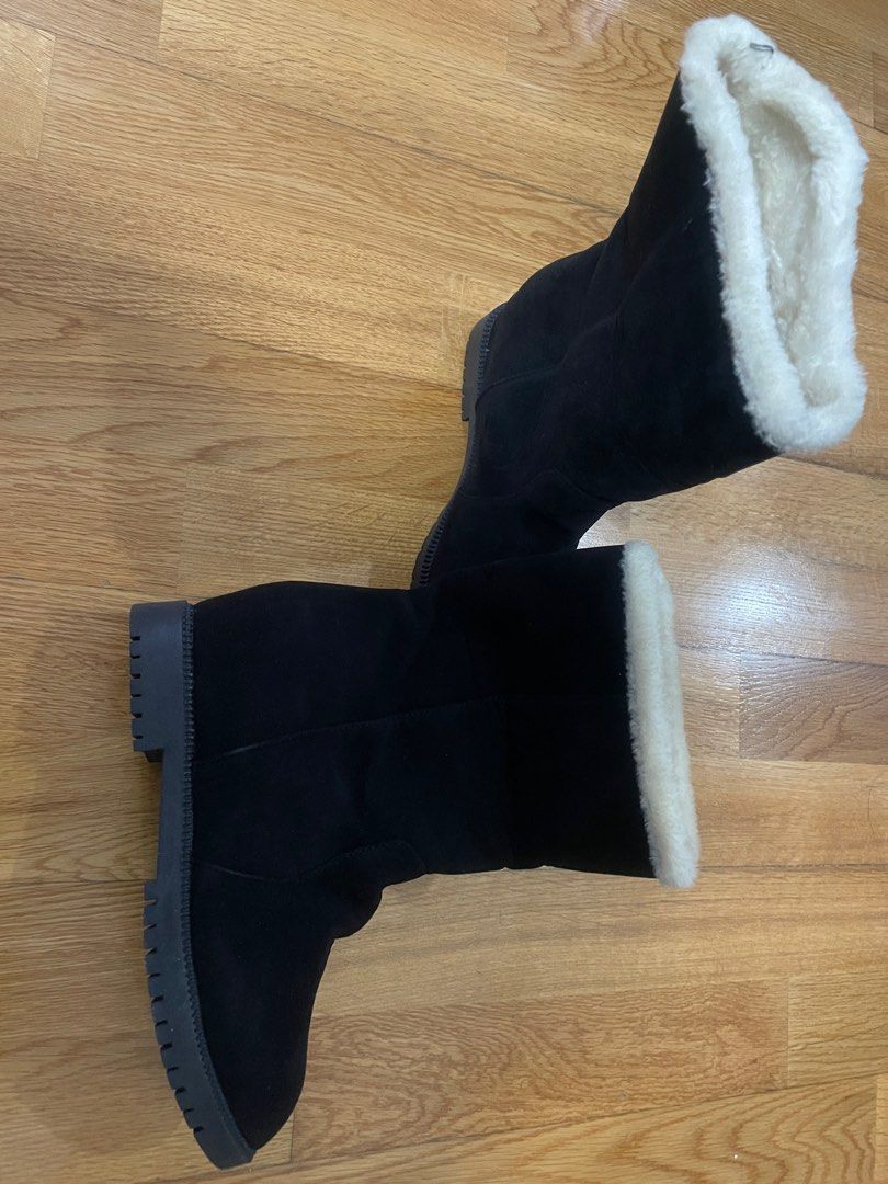 Fur winter boots for women Carousell