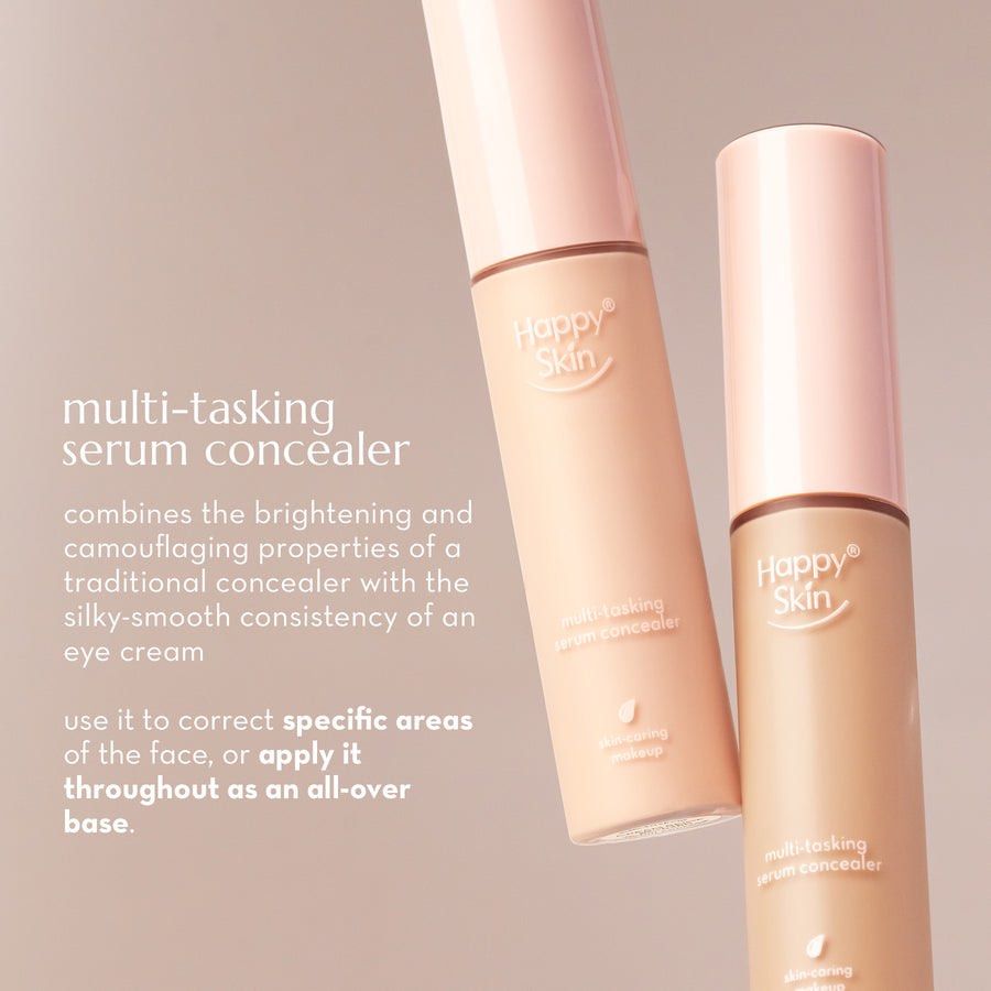 Happy Skin Multi-Tasking Serum Concealer (Category: Makeup) located in Baguio. Submitted by joicheonsa (Listing ID 1338135168, Image 2). Description: 100% authentic Nude Beige Brought and opened last 09/24 Used about 3x lang RFS: I stopped using concealer and just use foundation Retails at ₱649 With the ability to correct dark circles and cover dark spots and blemishes, the Multi-Tasking Serum Concealer combines the brightening and camouflaging p