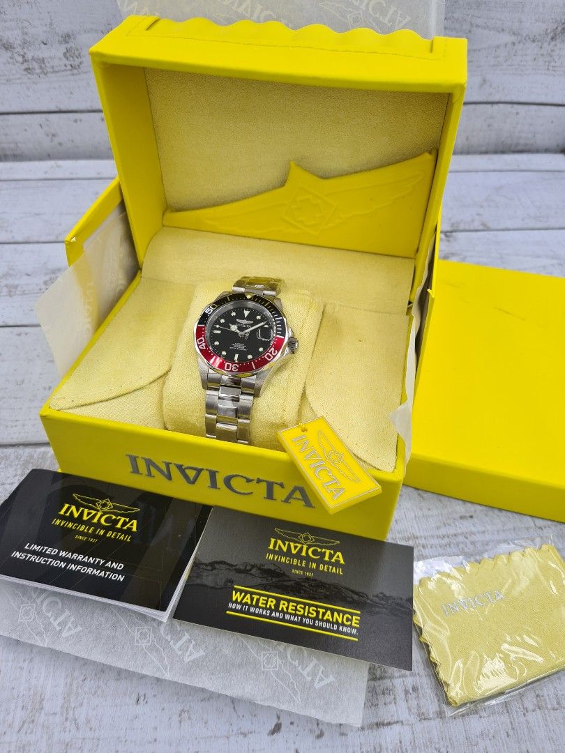 INVICTA PRO DIVER AUTOMATIC BRAND NEW ORIGINAL (Category: Luxury Watches) located in Angeles City. Submitted by dapperguy (Listing ID 1338143051, Image 2). Description: INVICTA PRO DIVER MEN'S WATCH BRAND NEW AUTOMATIC 😍SALE PRICE: P6,900 ⌚ORIGINAL PRICE: P20,100 💯 ORIGINAL and AUTHENTIC 👌 1 Year Warranty FLAME FUSION CRYSTAL GLASS NH35A AUTOMATIC MOVEMENT CASE SIZE: 40mm CASE THICKNESS: 13 mm 200 Meters Water Resistant Screw Down Crown Please