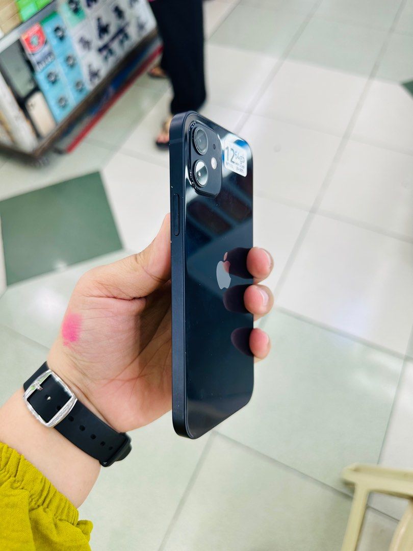 Iphone 12 64gb 90% batt Smartlocked NTC (Category: iPhone 12 Series) located in San Juan City. Submitted by javedsgadgetshop (Listing ID 1338198352, Image 3). Description: OPEN FOR INSTALLMENT VIA CREDIT CARD/GGIVES/SPAY/BILLEASE & SWAP/TRADE-IN! BUY AND SELL! Quick Specs : Iphone 12 •64gb •NTC Variant •90% batt health •Smartlocked •95% Smoothness •No hidden issue | No Repaired •100% Authentic | Not Refurbished •w/ OEM Charger & store warranty ❣️
