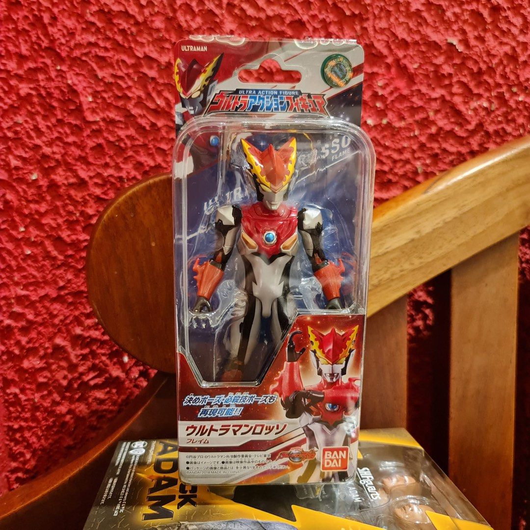 MISB Bandai Ultra Action Figure Ultraman Rosso (Flame) (Character Toy), Authentic, New, Sealed & Unopened in Mint Condition (Category: Toy Figures) located in Singapore. Submitted by tudor8 (Listing ID 1338227330, Image 1). Description: Authentic, New, Sealed & Unopened in Mint Condition Fixed price please, thanks 😊 First come first served basis while stocks last :) Items sold are not exchangeable/ returnable/ refundable :).