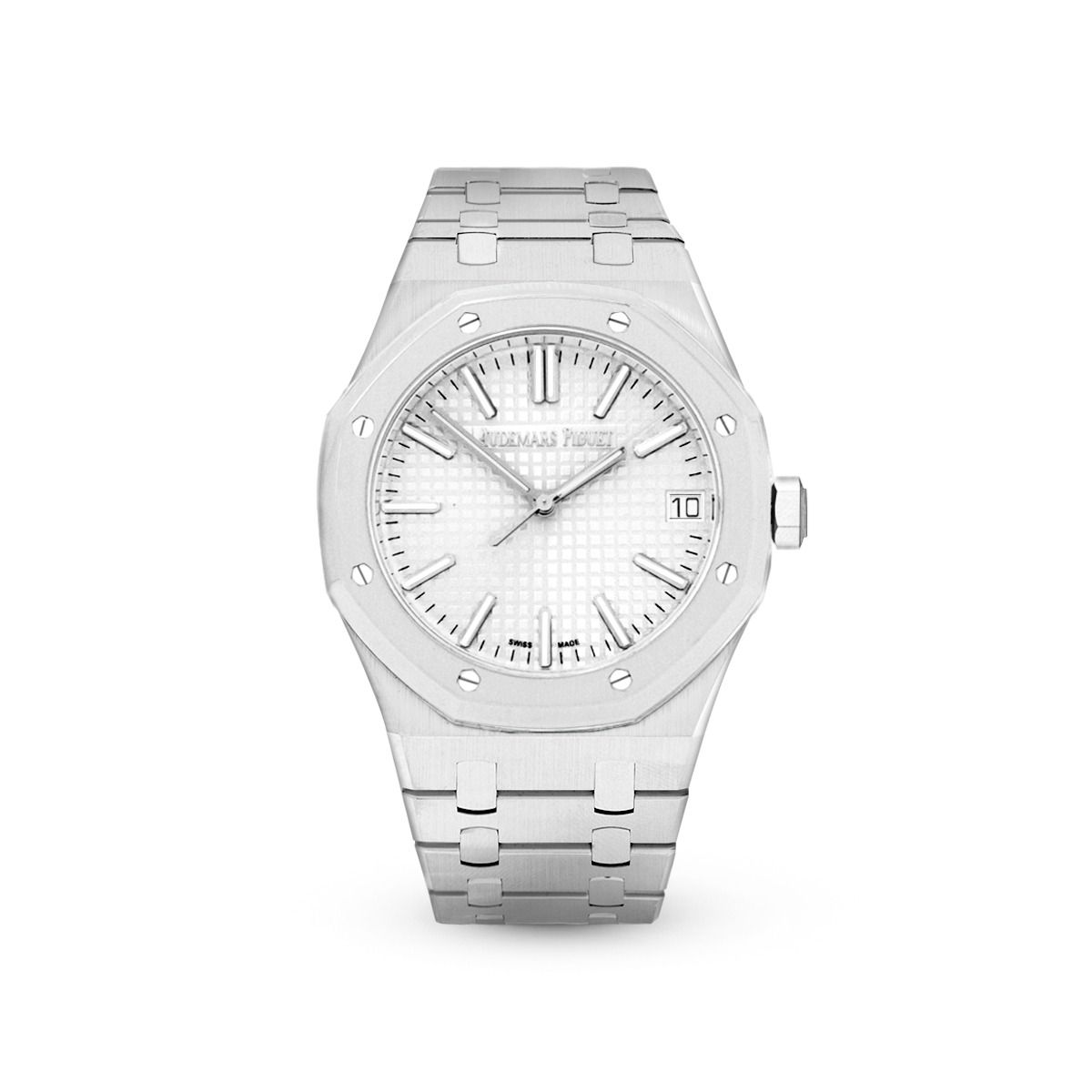 New 2024 Audemars Piguet Royal Oak 41 15510ST.OO.1320ST.08 15510ST Silver (Category: Watches) located in Singapore. Submitted by luxehouze (Listing ID 1281506900, Image 1). Description: Join our Community for special deals and latest arrivals! //bit.ly/LHWatchesSG Audemars Piguet Royal Oak 41 15510ST.OO.1320ST.08 15510ST Silver Please contact us for product availability Watch Details: SKU: 0011409 Condition: New (100%) Dial: Silver Case Diameter: