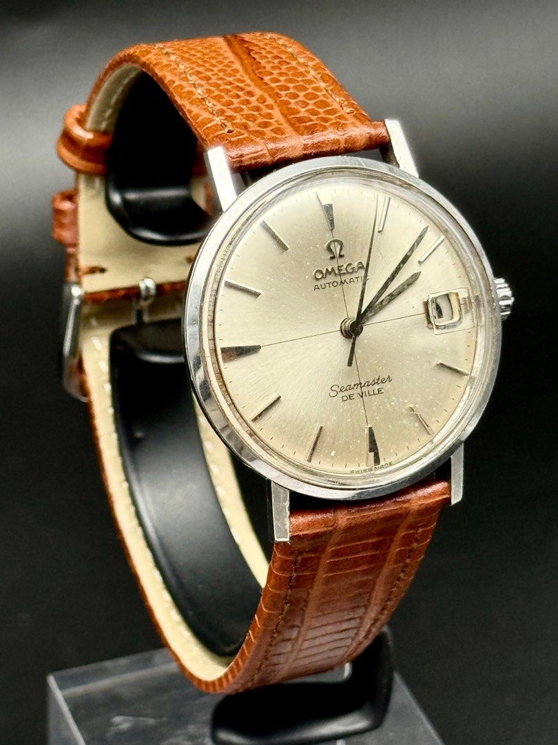 Omega Seamaster De Ville Silver Dial Leather Strap (Category: Men's Watches) located in Manila. Submitted by relojesmnl (Listing ID 1338187036, Image 3). Description: FS: Omega Seamaster De Ville Silver Dial Leather Strap Php: 45,000 Condition: 8/10 Movement: Mechanical(Automatic) Case size: 35mm Unit only. Pm or Contact 09455678806 for inquiries..