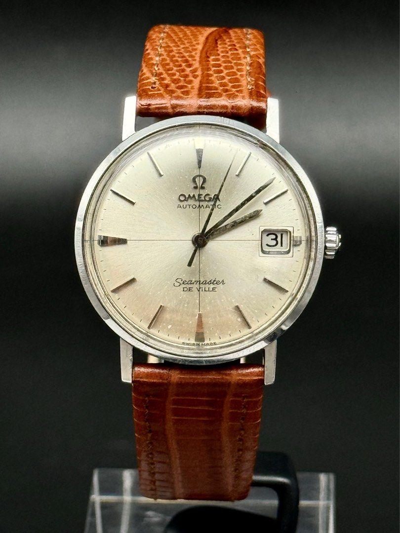 Omega Seamaster De Ville Silver Dial Leather Strap (Category: Men's Watches) located in Manila. Submitted by relojesmnl (Listing ID 1338187036, Image 1). Description: FS: Omega Seamaster De Ville Silver Dial Leather Strap Php: 45,000 Condition: 8/10 Movement: Mechanical(Automatic) Case size: 35mm Unit only. Pm or Contact 09455678806 for inquiries..