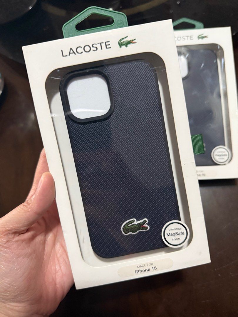 Original Lacoste MagSafe Case for iPhone 15 / 14 / 13 (Category: Cases & Sleeves) located in Manila. Submitted by razelysonn (Listing ID 1338149897, Image 2). Description: Brand new Original Fixed price below srp already :) .